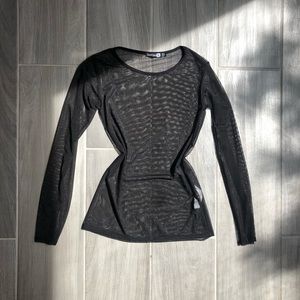 Boohoo mesh long sleeve top